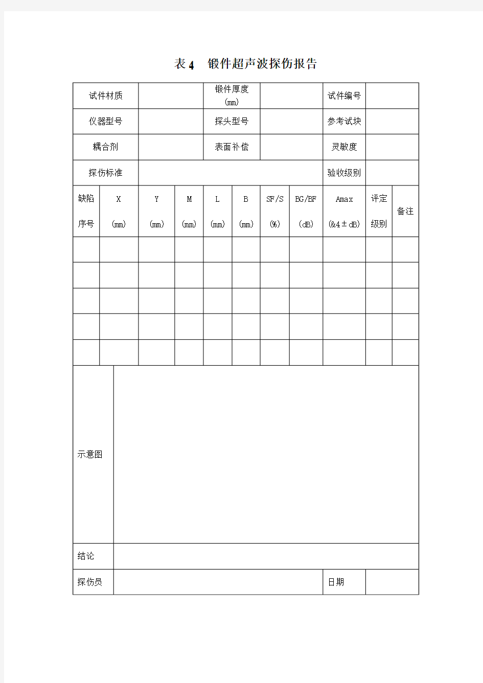 锻件焊缝超声波探伤报告