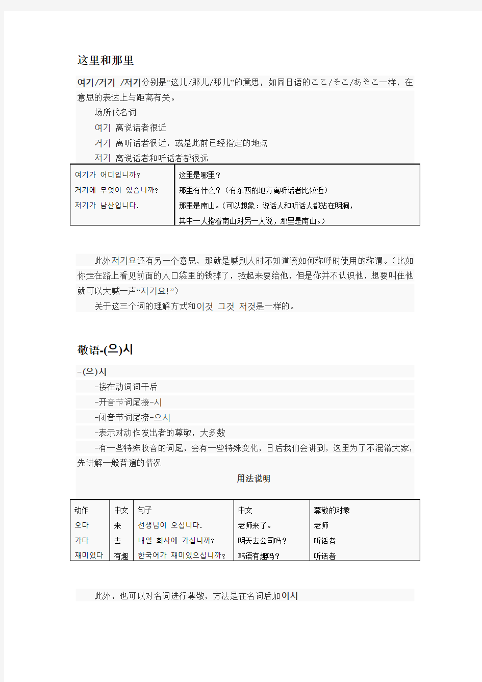 韩语初级语法(初学者必备)