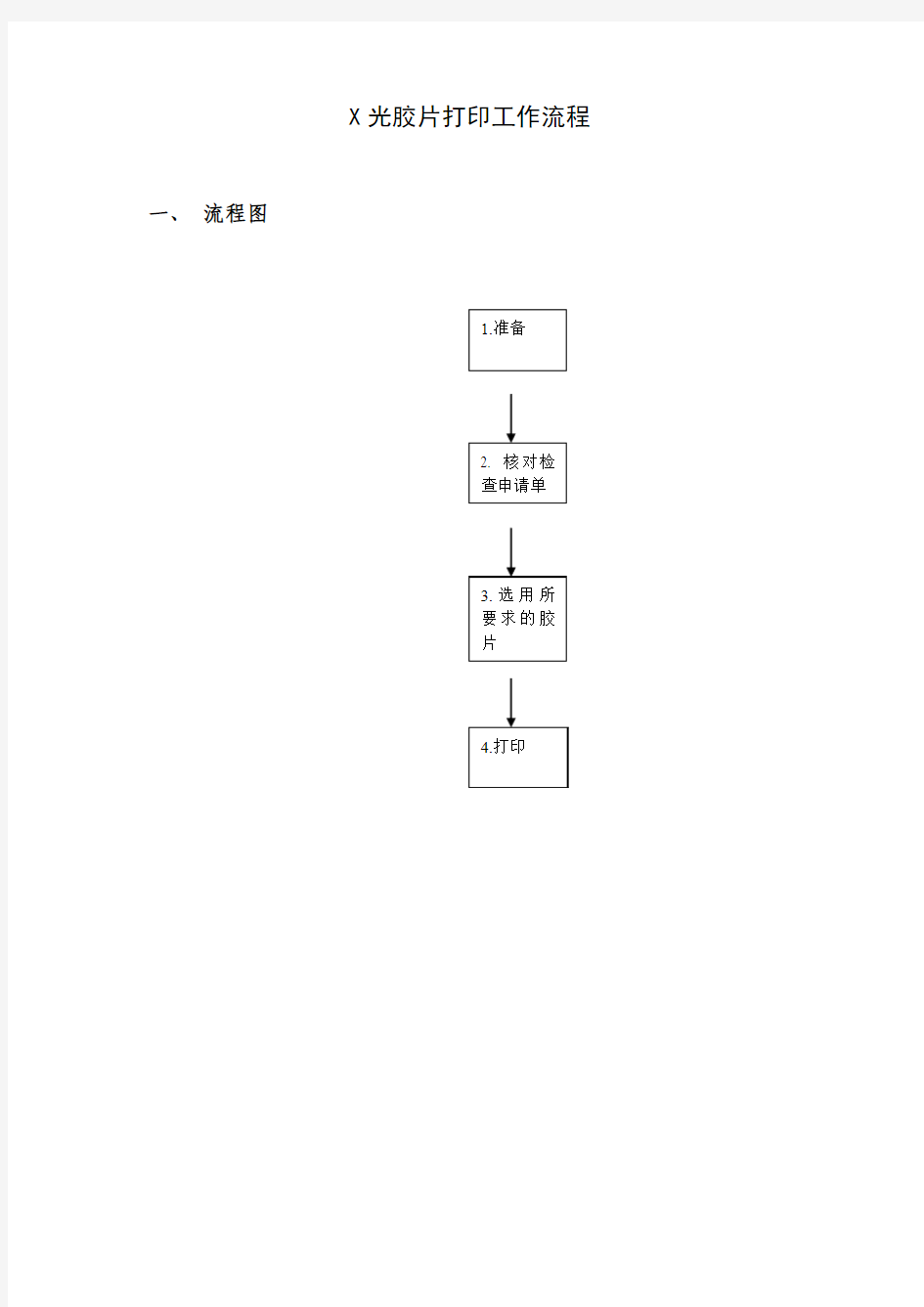 X光胶片打印操作规程