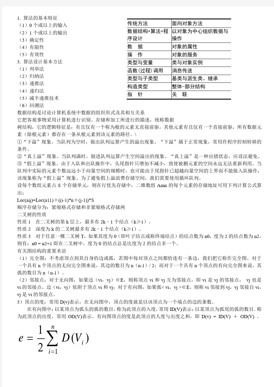 计算机软件技术基础复习资料