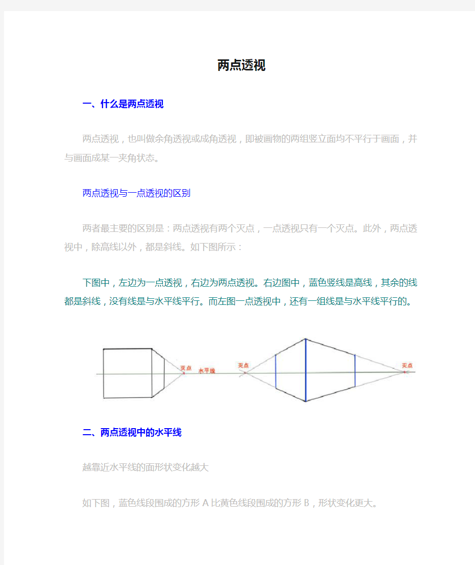 两点透视