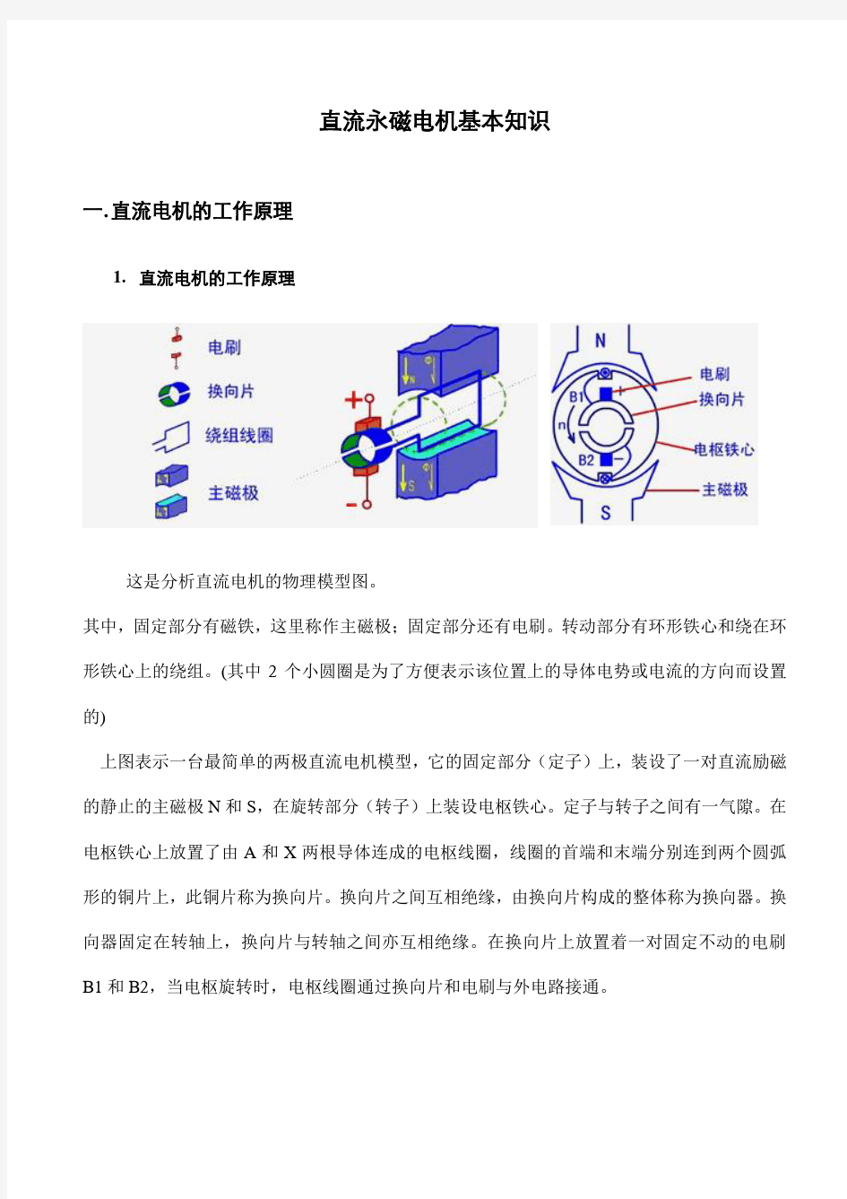 直流永磁电机基本知识..