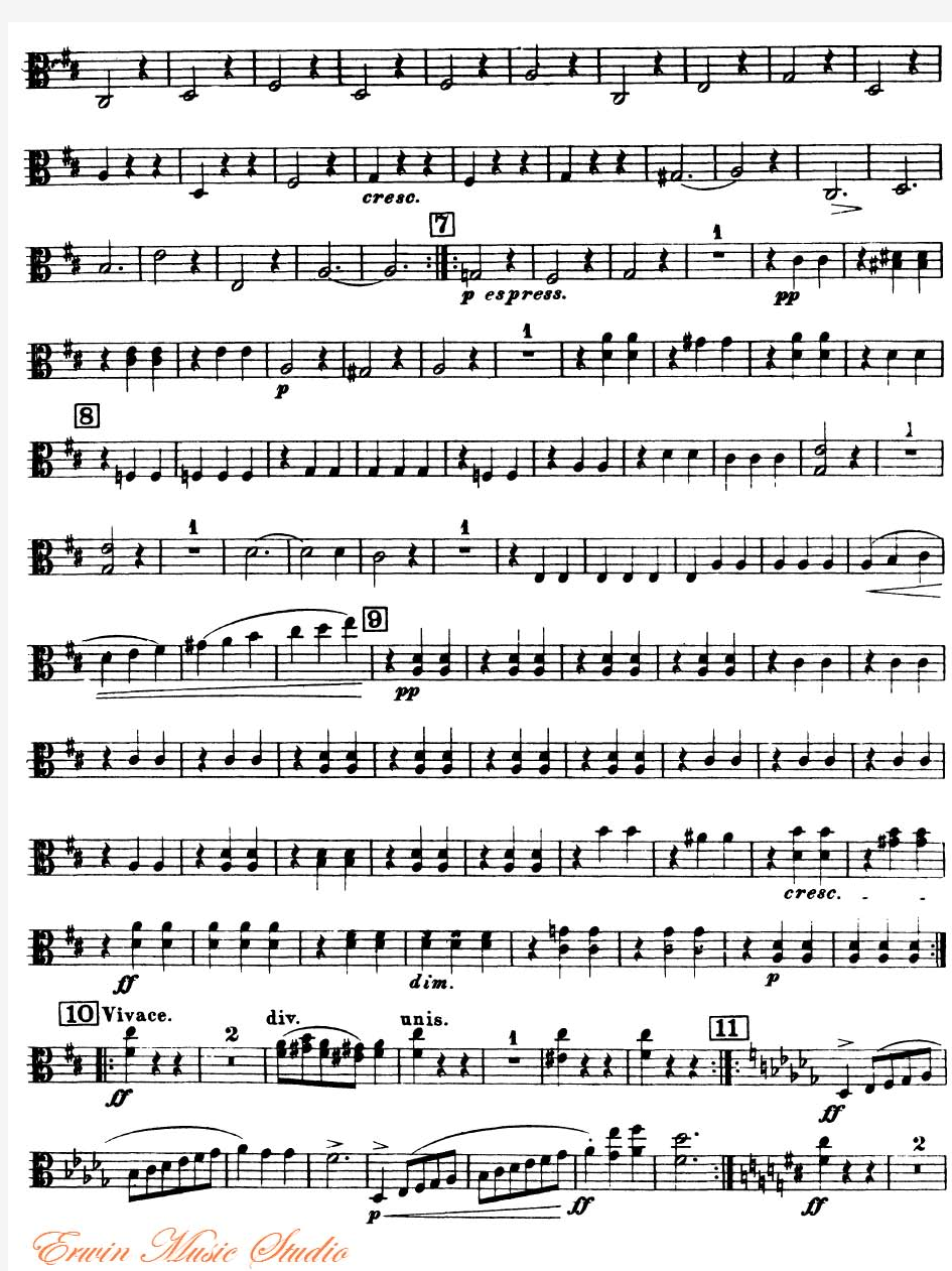CarlMariavonWeberInvitationtotheDance(orch.Berlioz)弦乐各声部乐谱ViolaCarlMariavonWeber