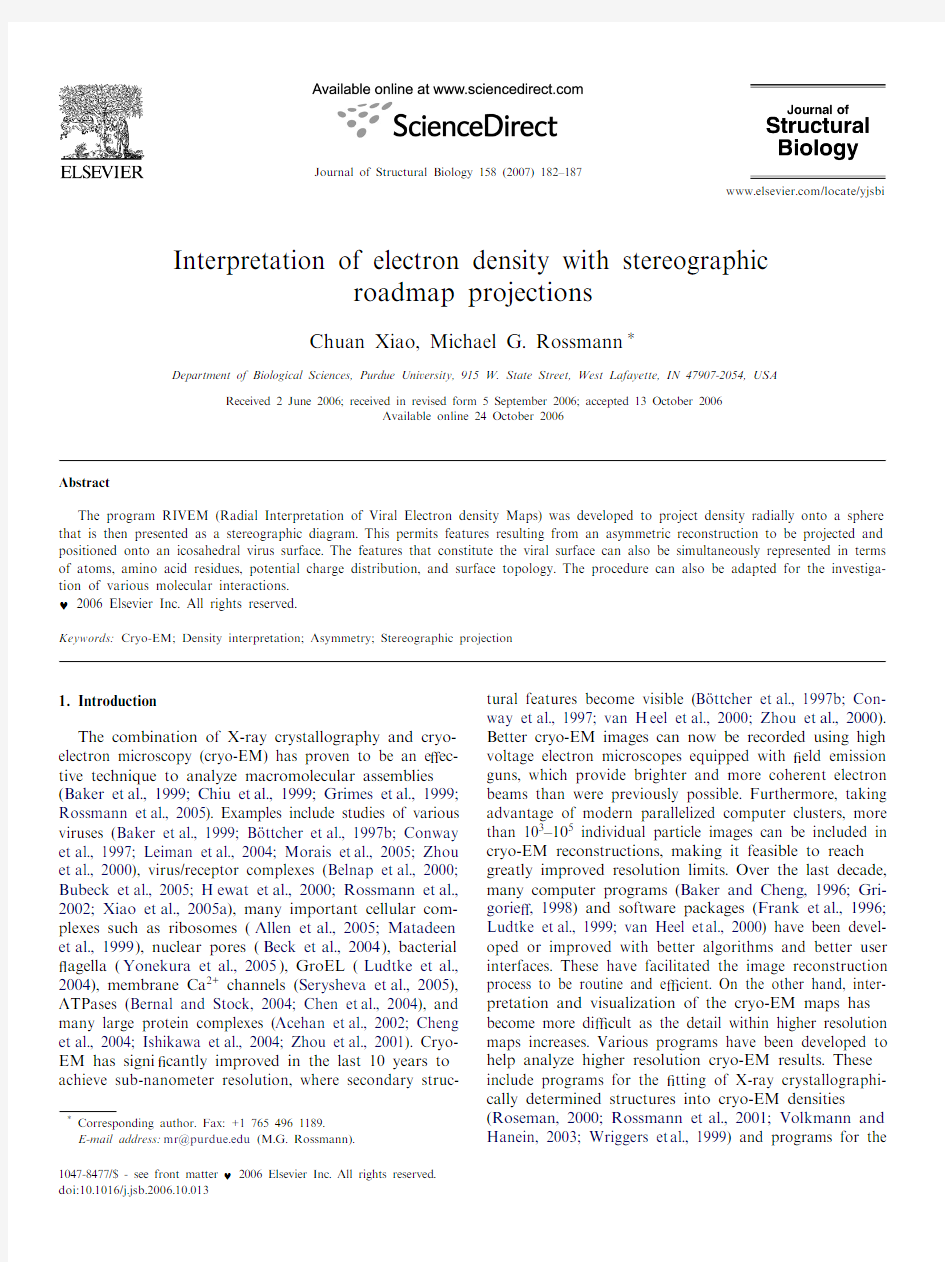 Interpretation of Electron Density with Stereographic Roadmap Projections