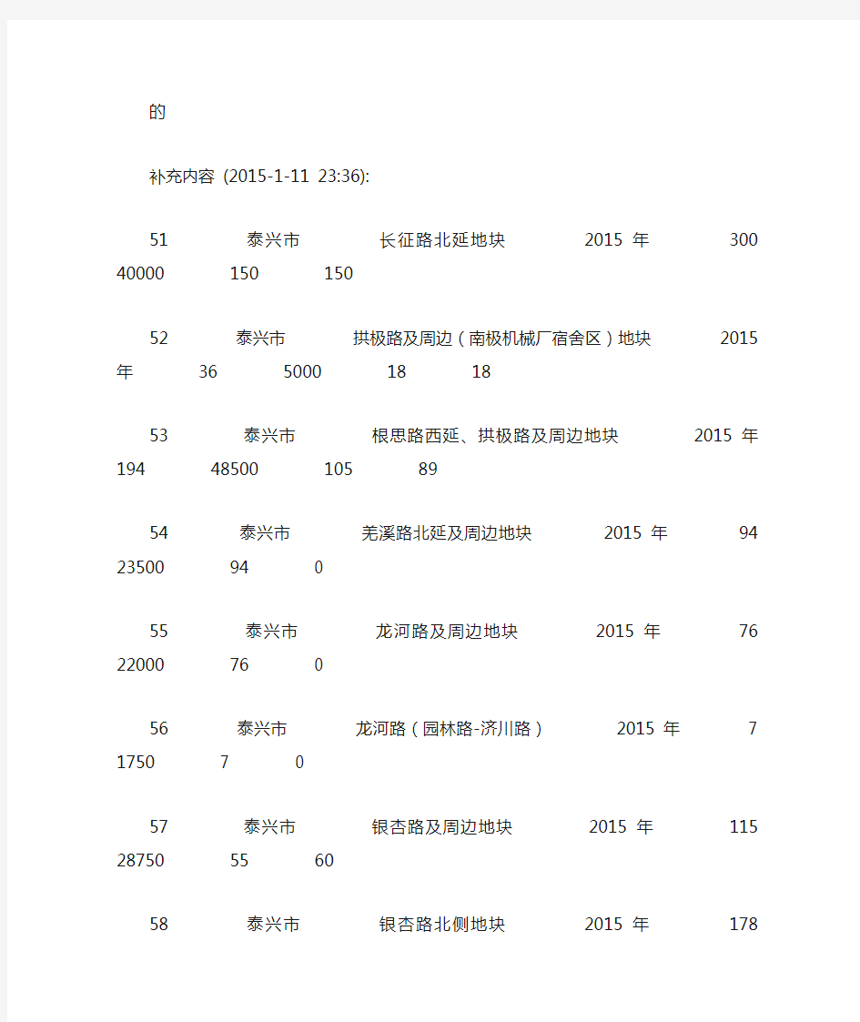 泰兴具体拆迁计划