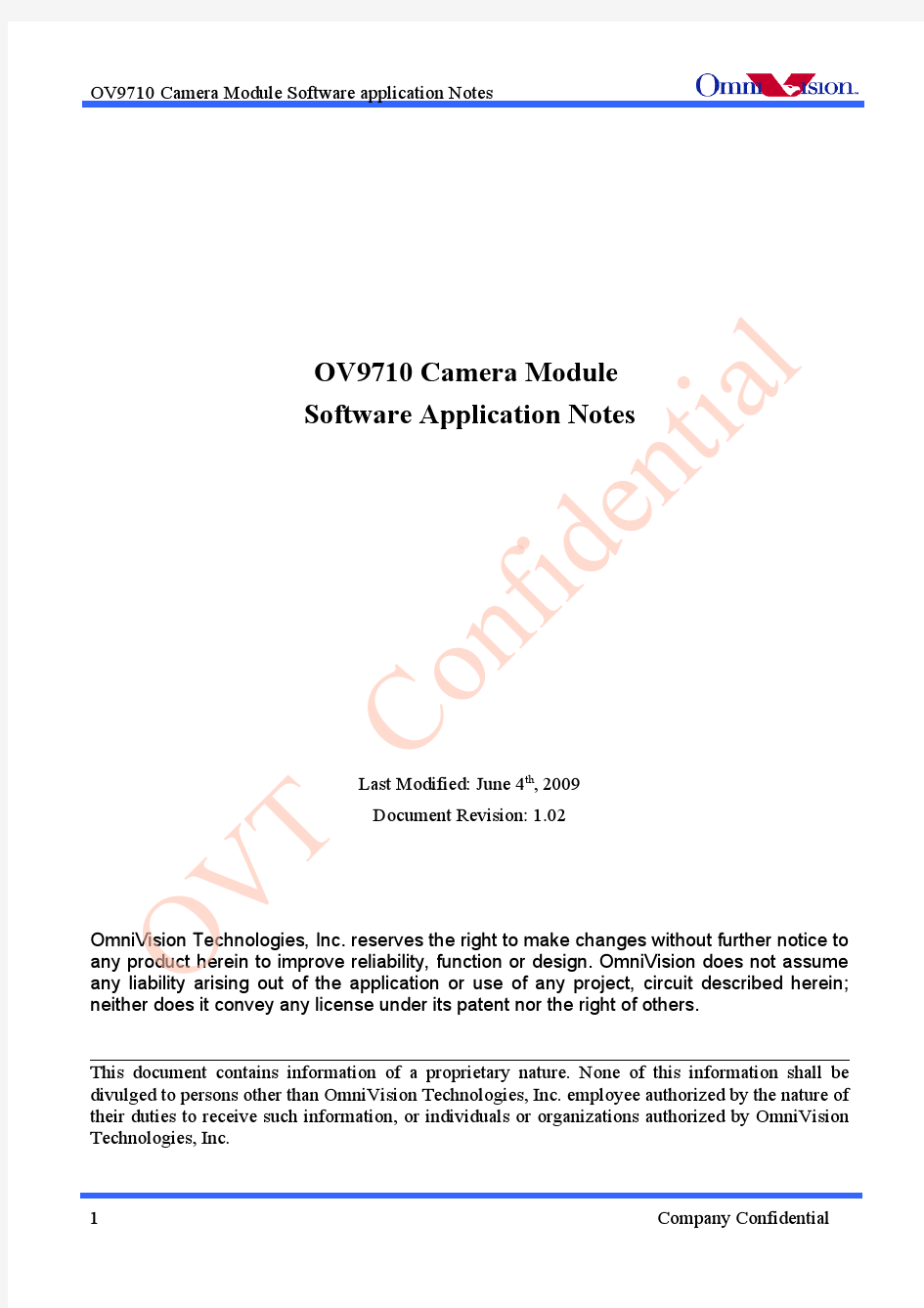 OV9710_OV9712_OV9715 camera module software application notes R1.02 OVT