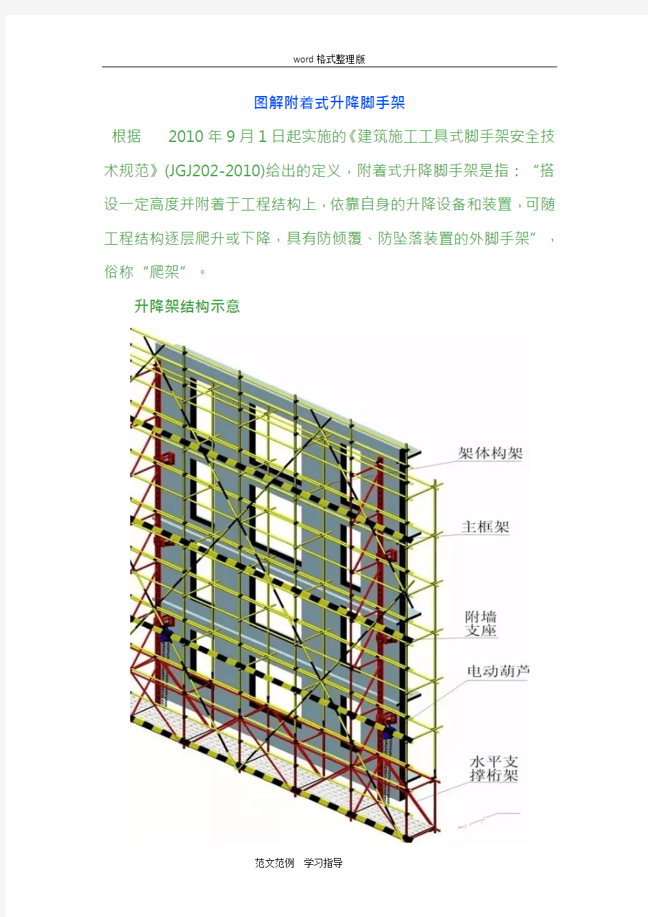 图解附着式升降脚手架