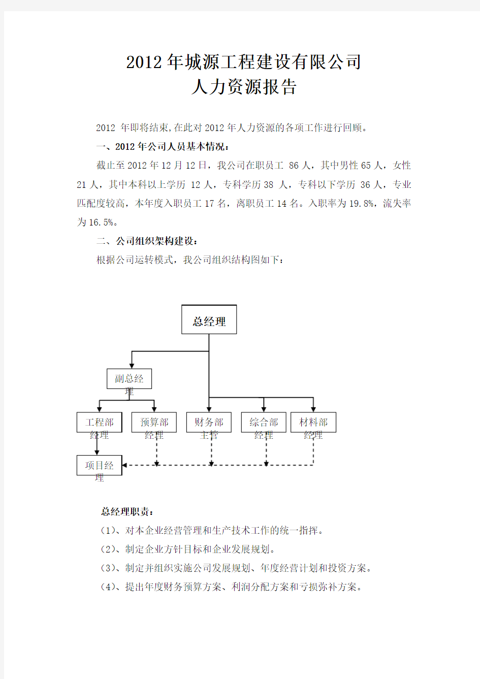 x年度公司人力资源工作报告.doc