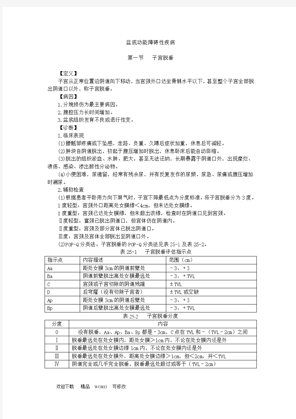 最新盆底功能障碍性疾病