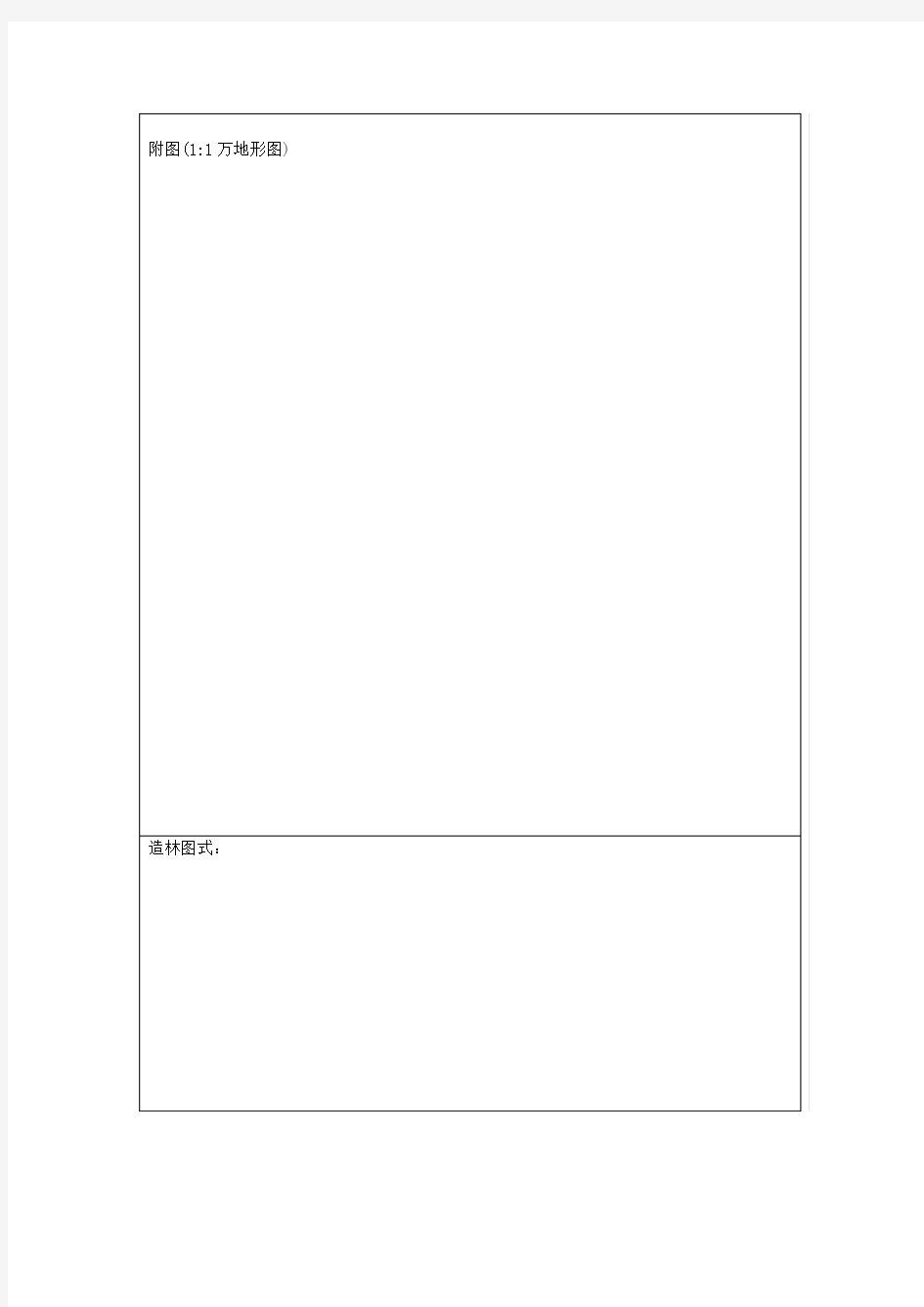 造林作业设计表(卡)