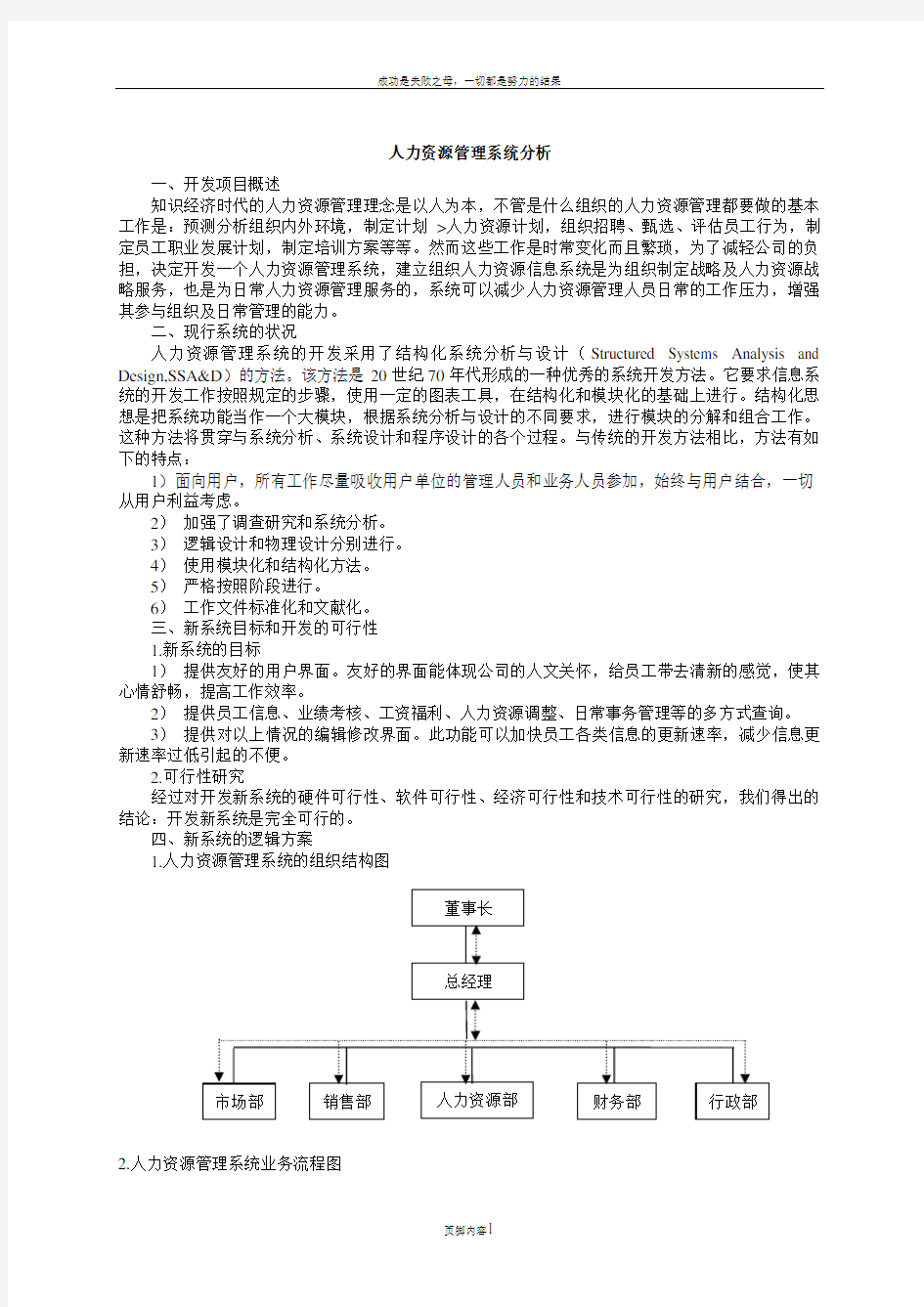 人力资源管理系统分析