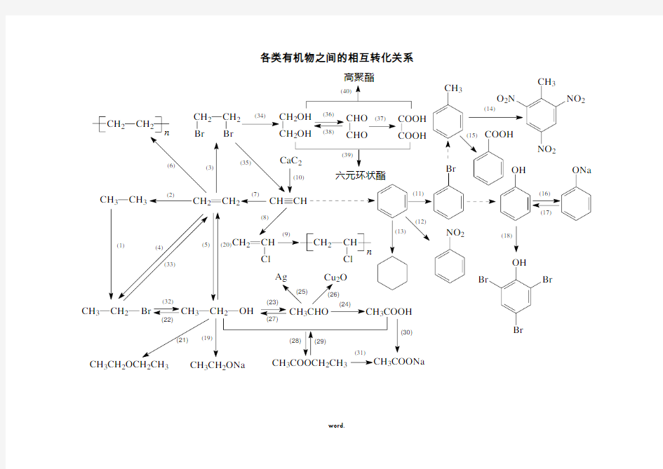高中化学各类有机物之间的相互转化关系(精选.)