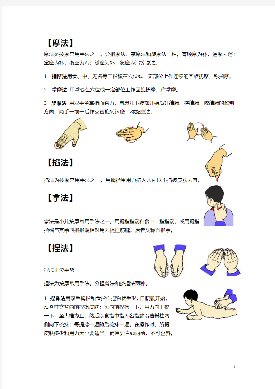 按摩手法演示