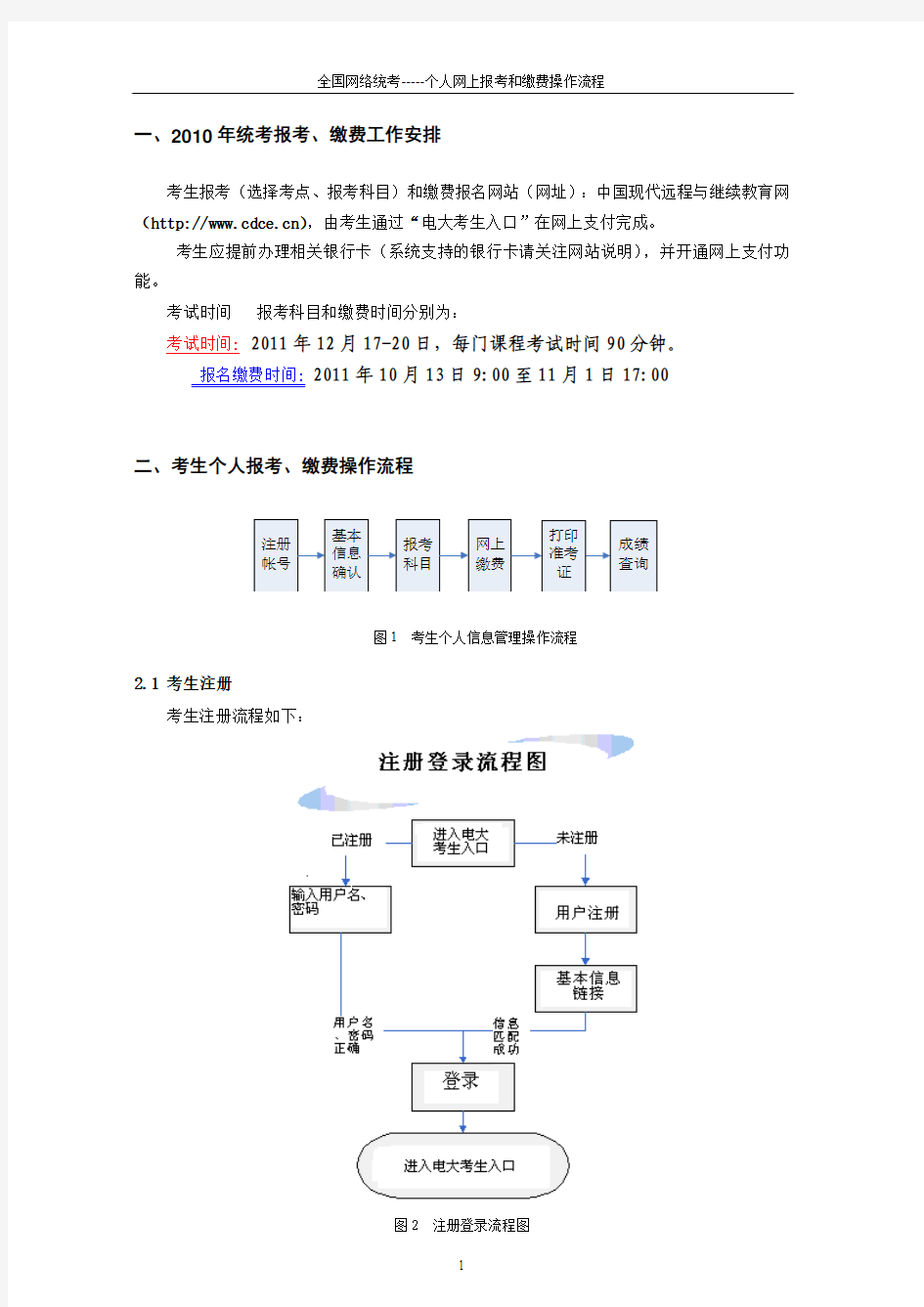 “教育部网考”考生个人网上报考、缴费操作流程