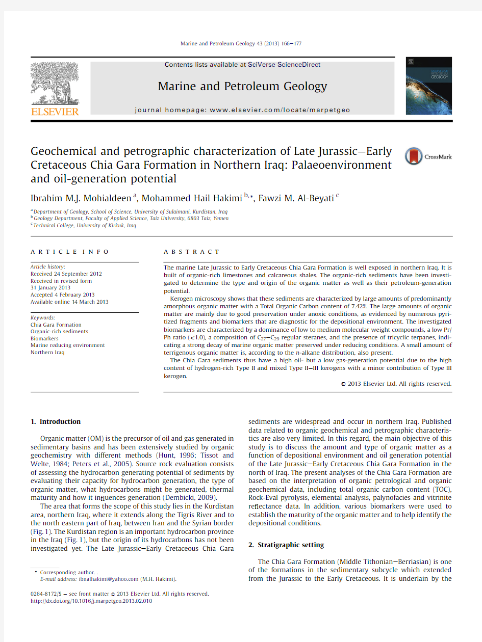 Geochemical-and-petrographic-characterization-of-Late-Jurassic-Early-Cretaceous-Chia-Gara-Formation