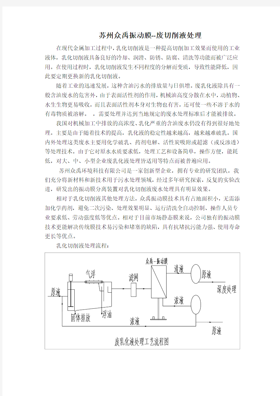 废切削液处理