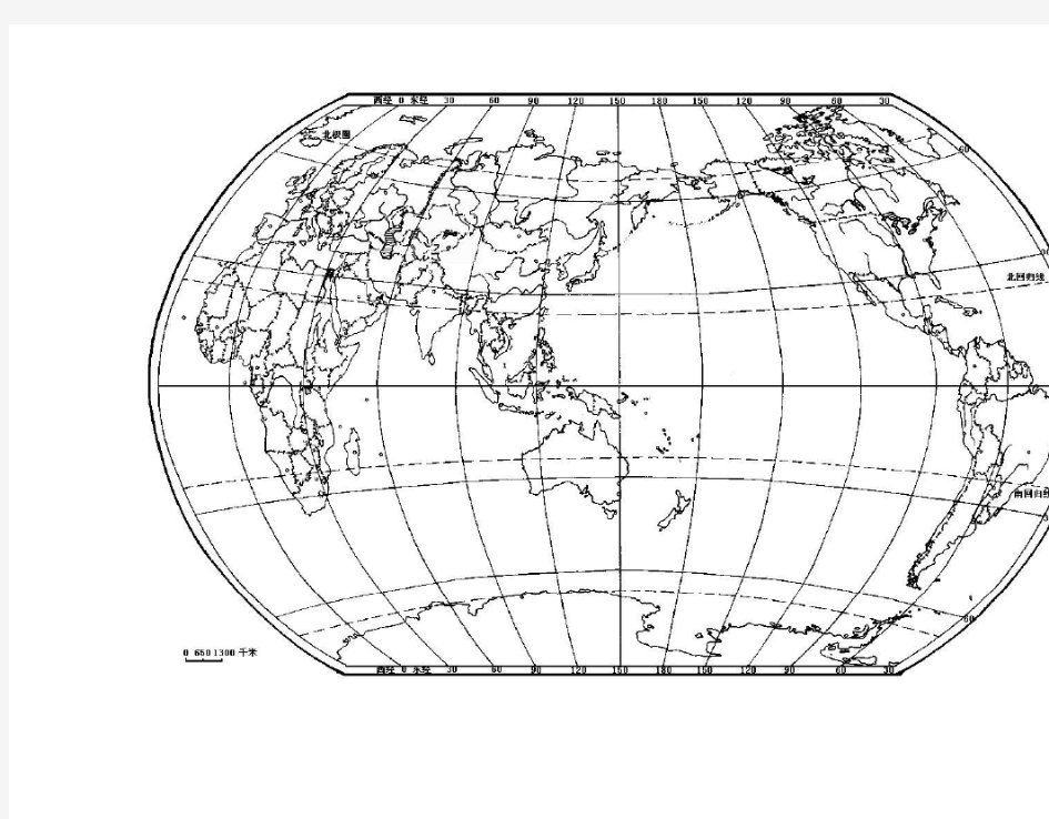 空白世界地图