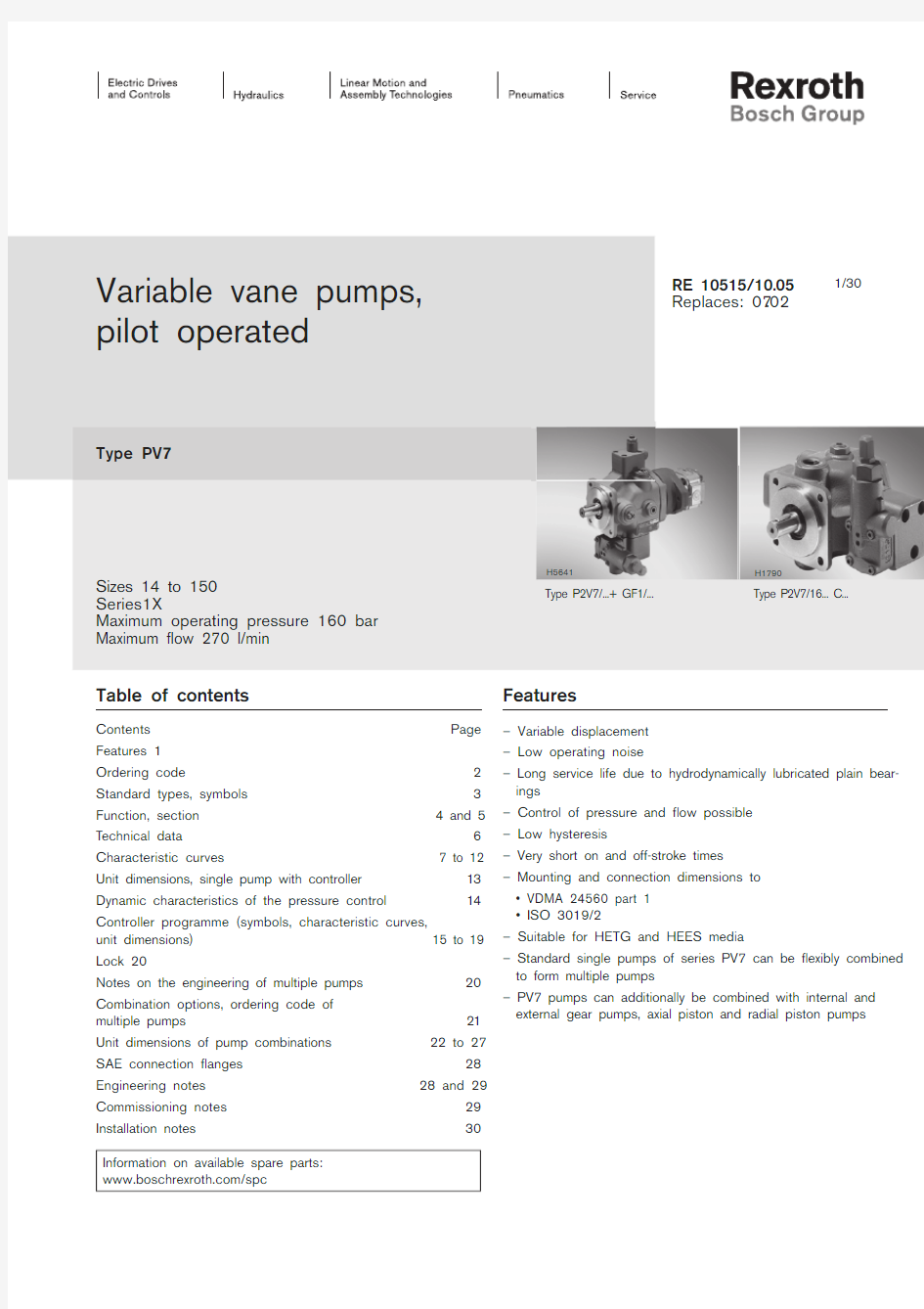 REXROTH-PV7-变量叶片泵样本