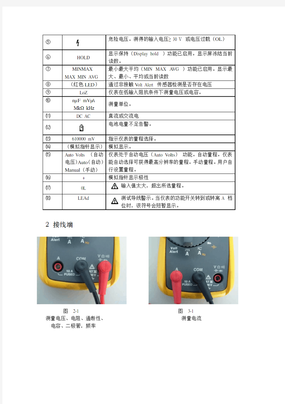 Fluke万用表使用说明