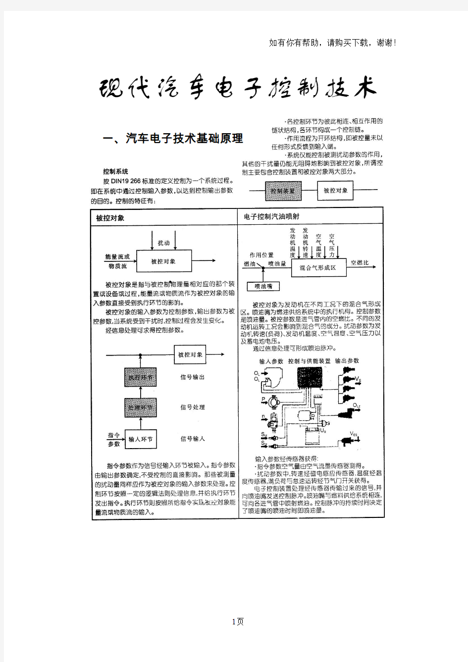 现代汽车电子控制技术