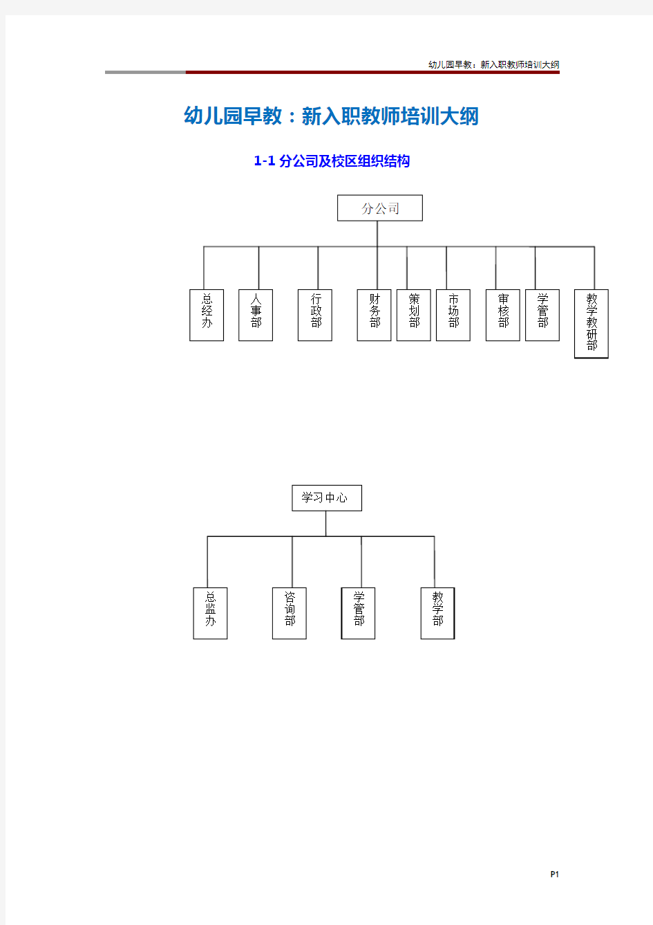 幼儿园早教：新入职教师培训大纲