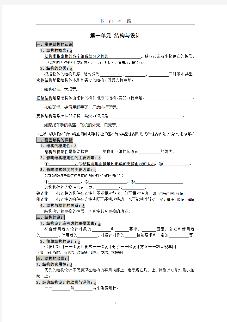 高中通用技术必修二复习提纲PDF.pdf