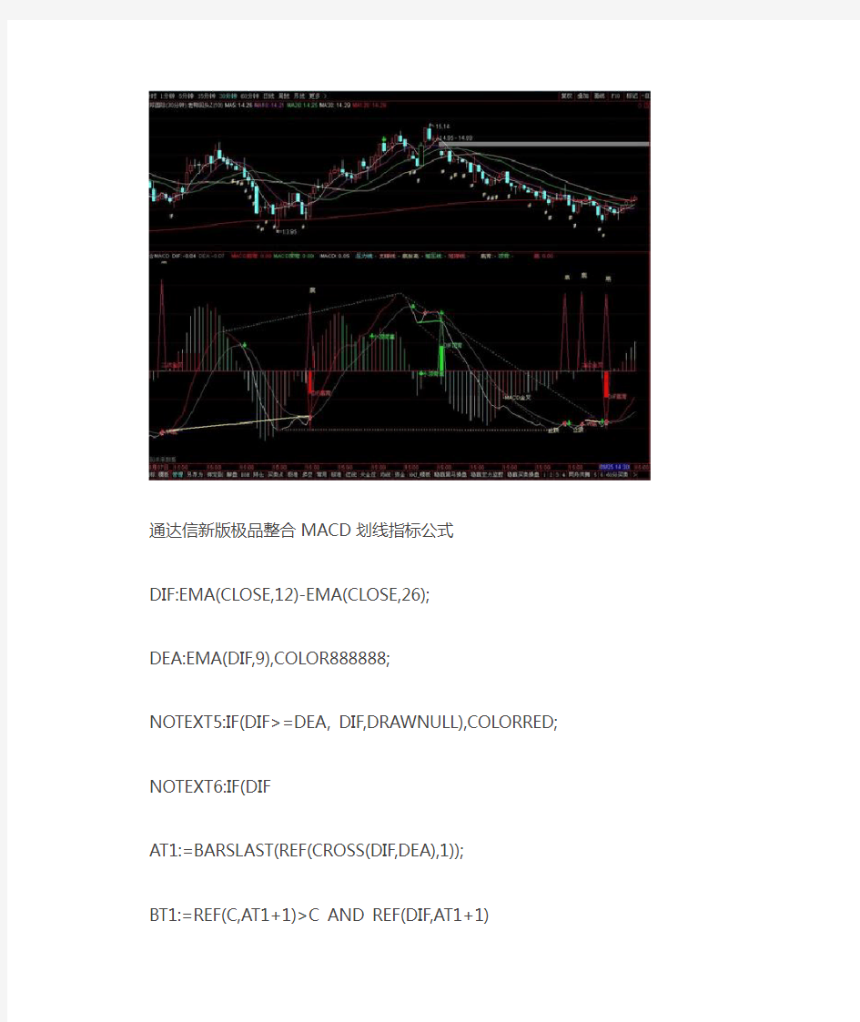 新版极品整合MACD划线指标公式通达信指标公式源码