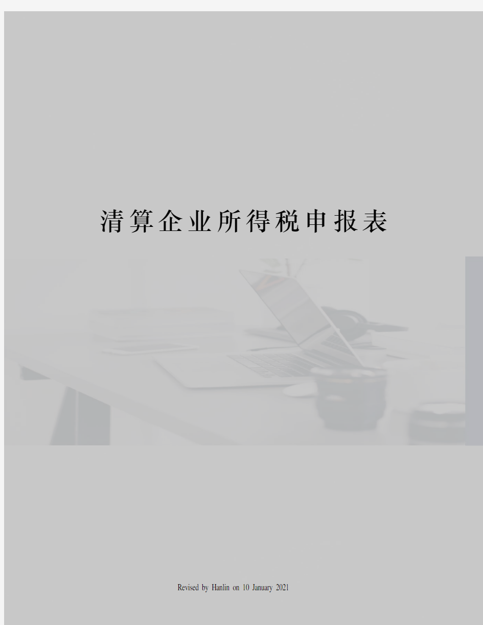 清算企业所得税申报表