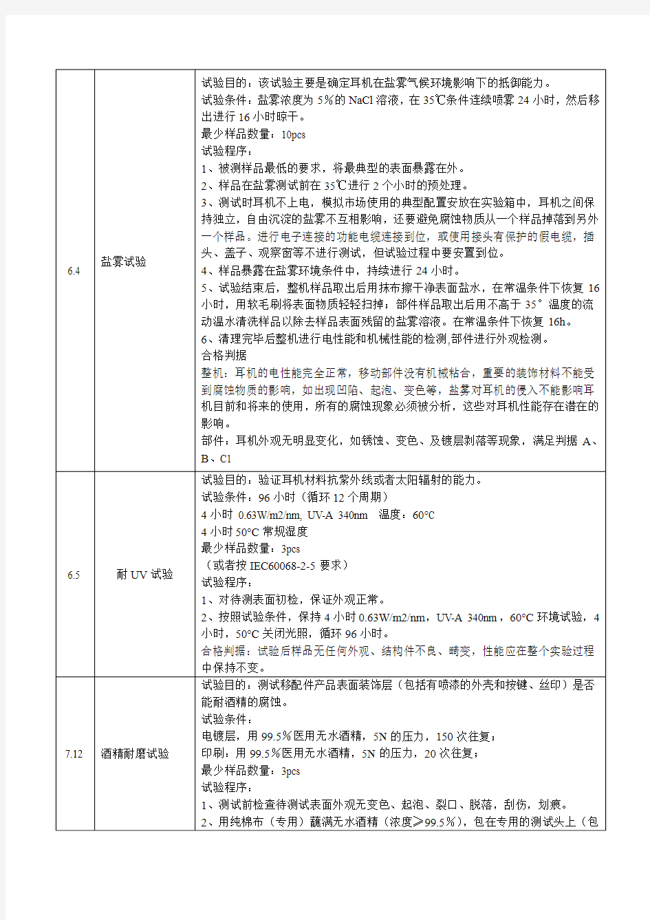 华为AM175五金件可靠性测试标准