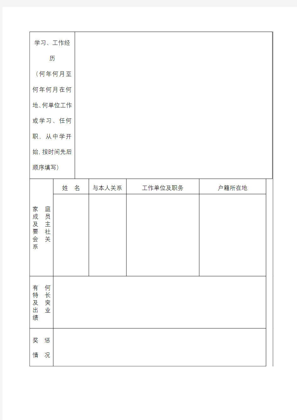 广东省事业单位公开招聘工作人员报名表【模板】