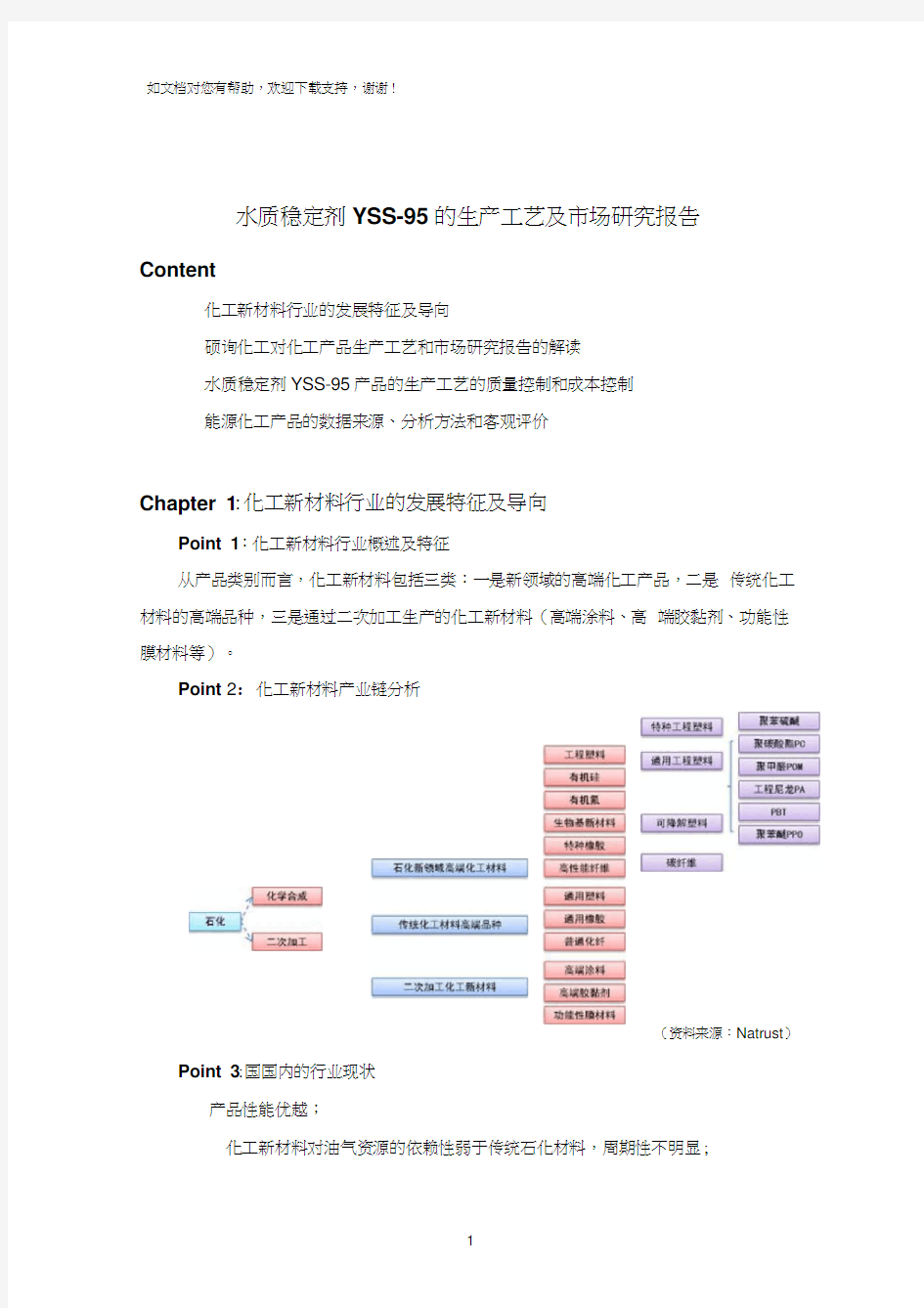 水质稳定剂YSS95的生产工艺及市场研究报告