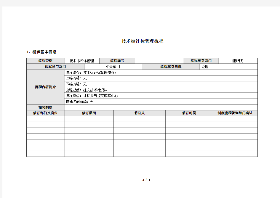 技术标完成流程