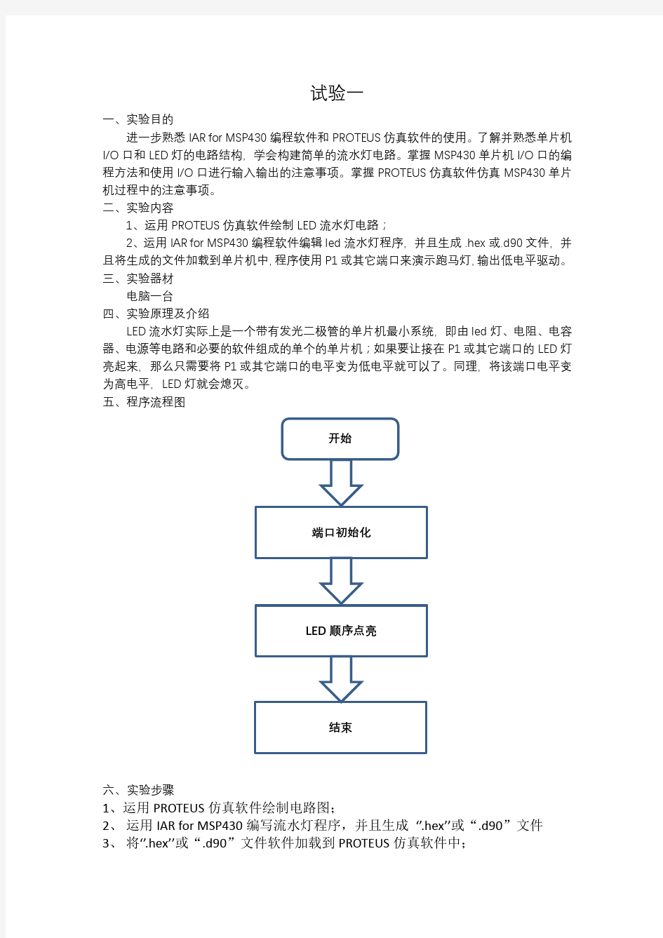 MSP430单片机实验指导书