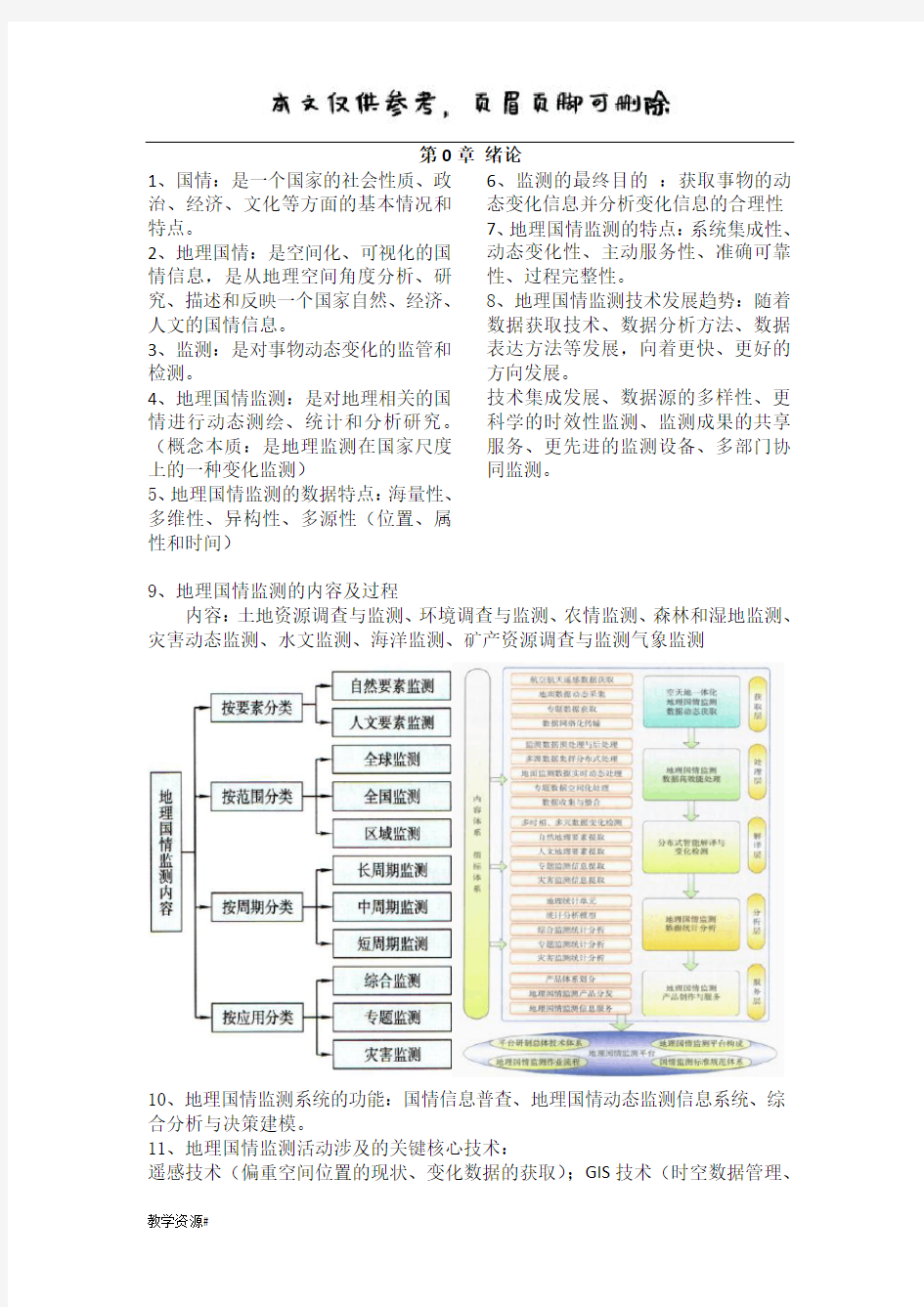 地理国情监测复习资料(教学课资)