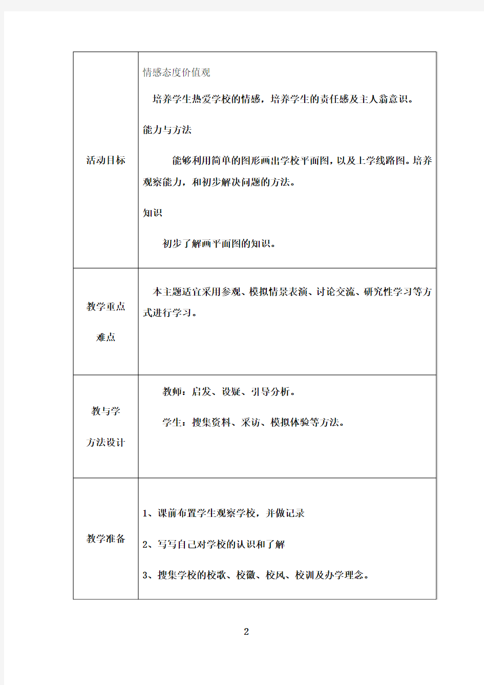 最新三年级品社,第二单元 画画我们的学校