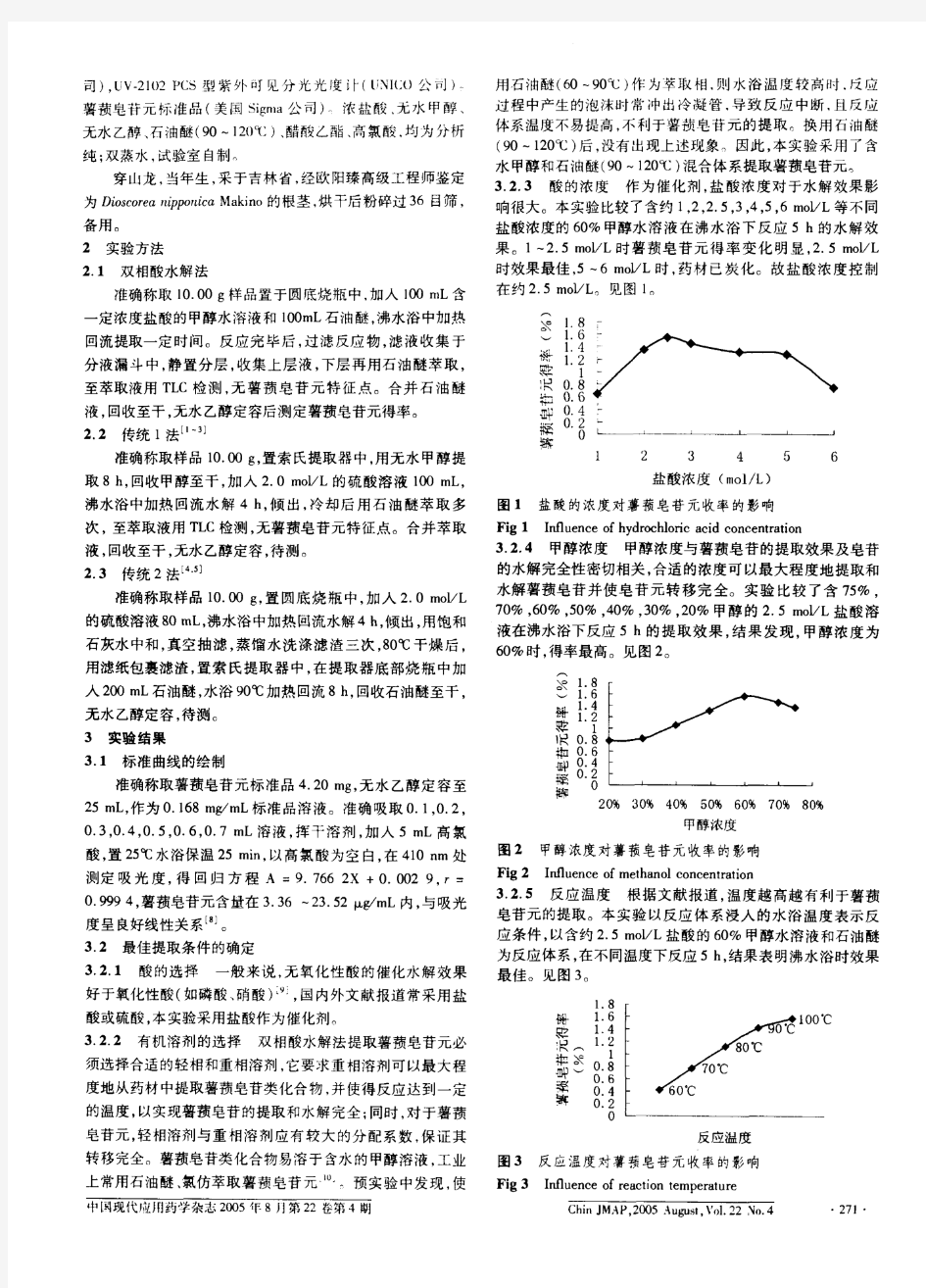 双相酸水解法提取薯蓣皂苷元的研究