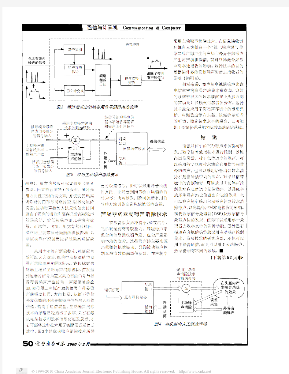 通信系统中的噪声消除技术