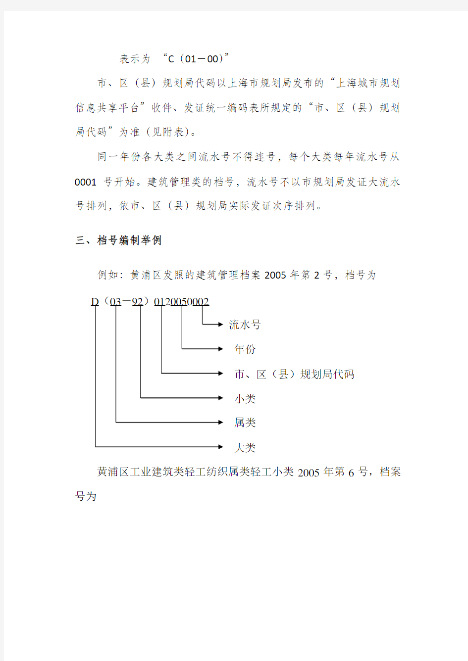 上海市城建档案档号编制方法及分类大纲——沪城档办[2005]3号