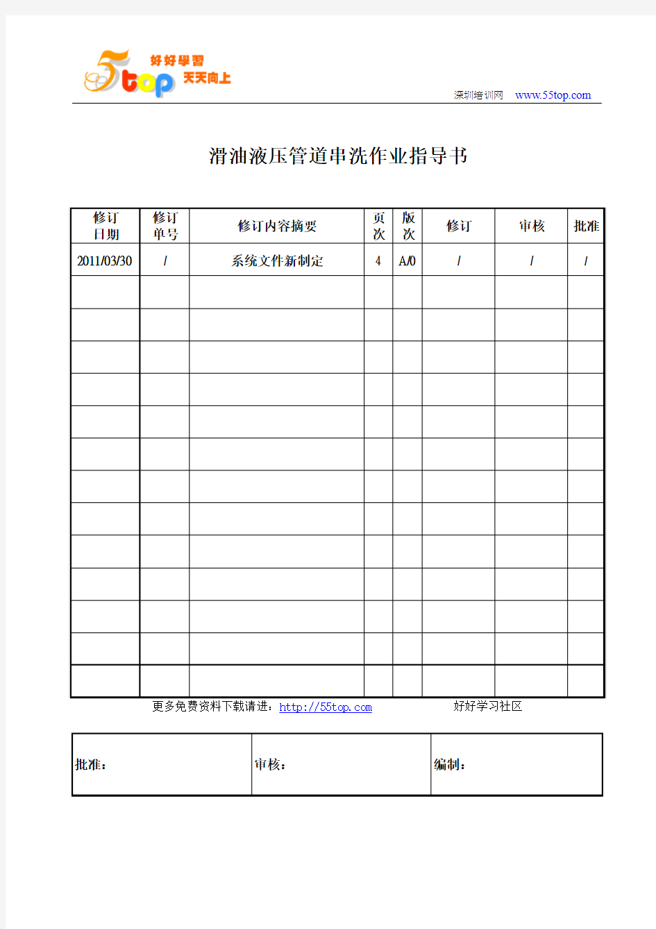 造船厂滑油液压管道串洗作业指导书