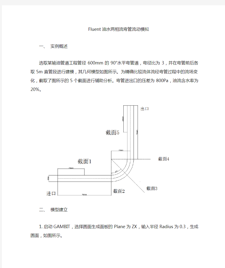 fluent油水两相流动数值模拟