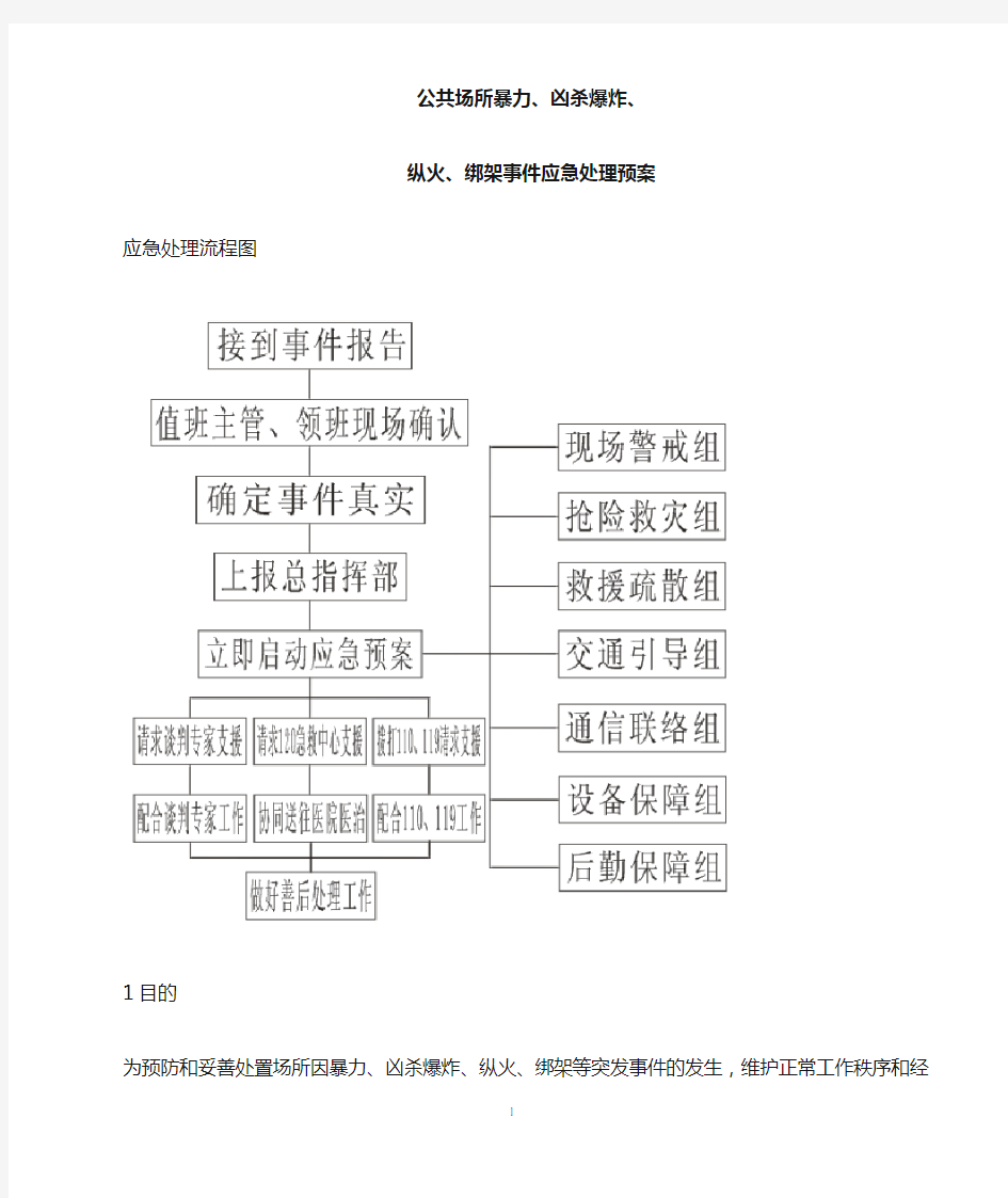 暴力应急预案