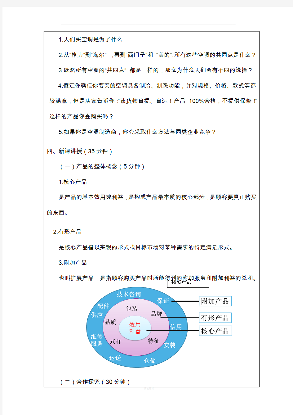 公开课教案《市场营销基础》