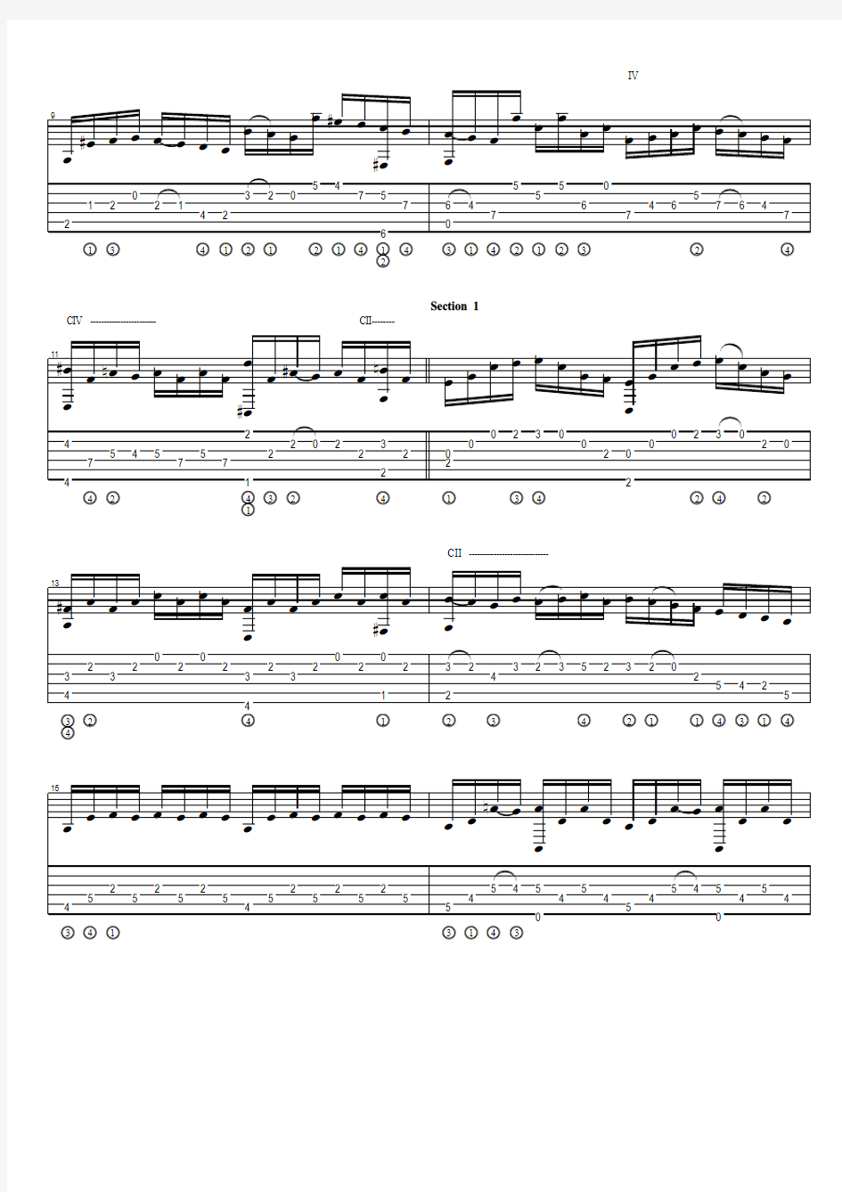 Bach, Johann Sebastian - Bach Suite N0 1 BWV 1007Doig 经典 吉他谱 五线谱对照六线谱.pdf