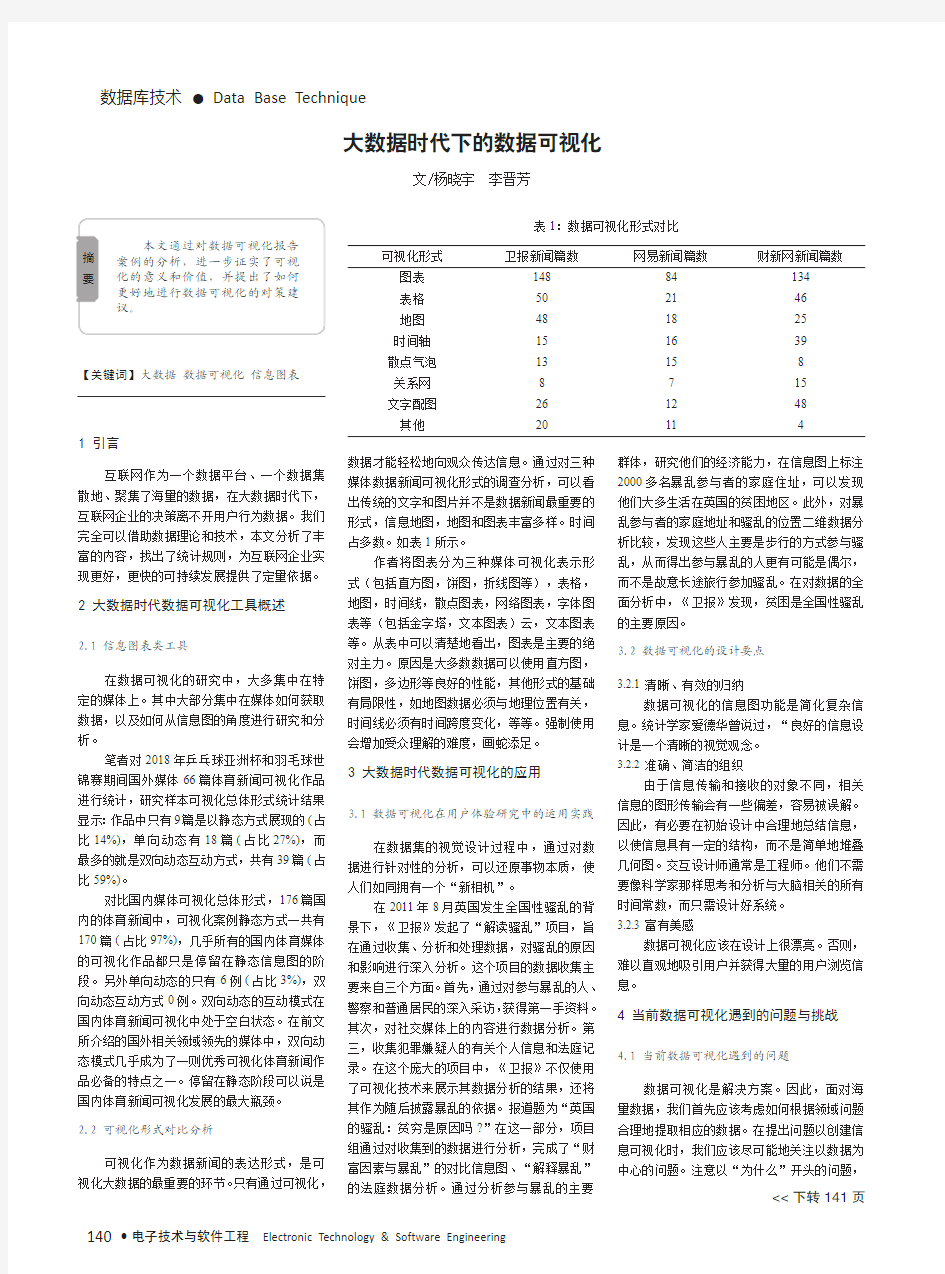 大数据时代下的数据可视化