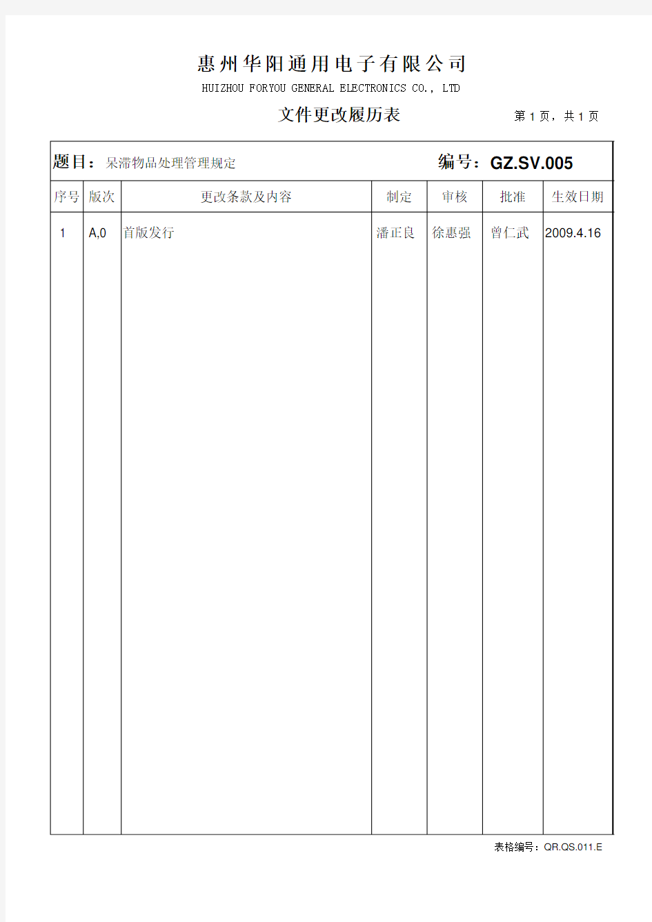 呆滞物品处理管理规定