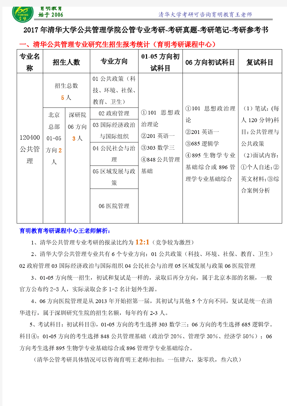 2017年清华大学公共管理学院考研-考研真题-考研笔记-考研参考书