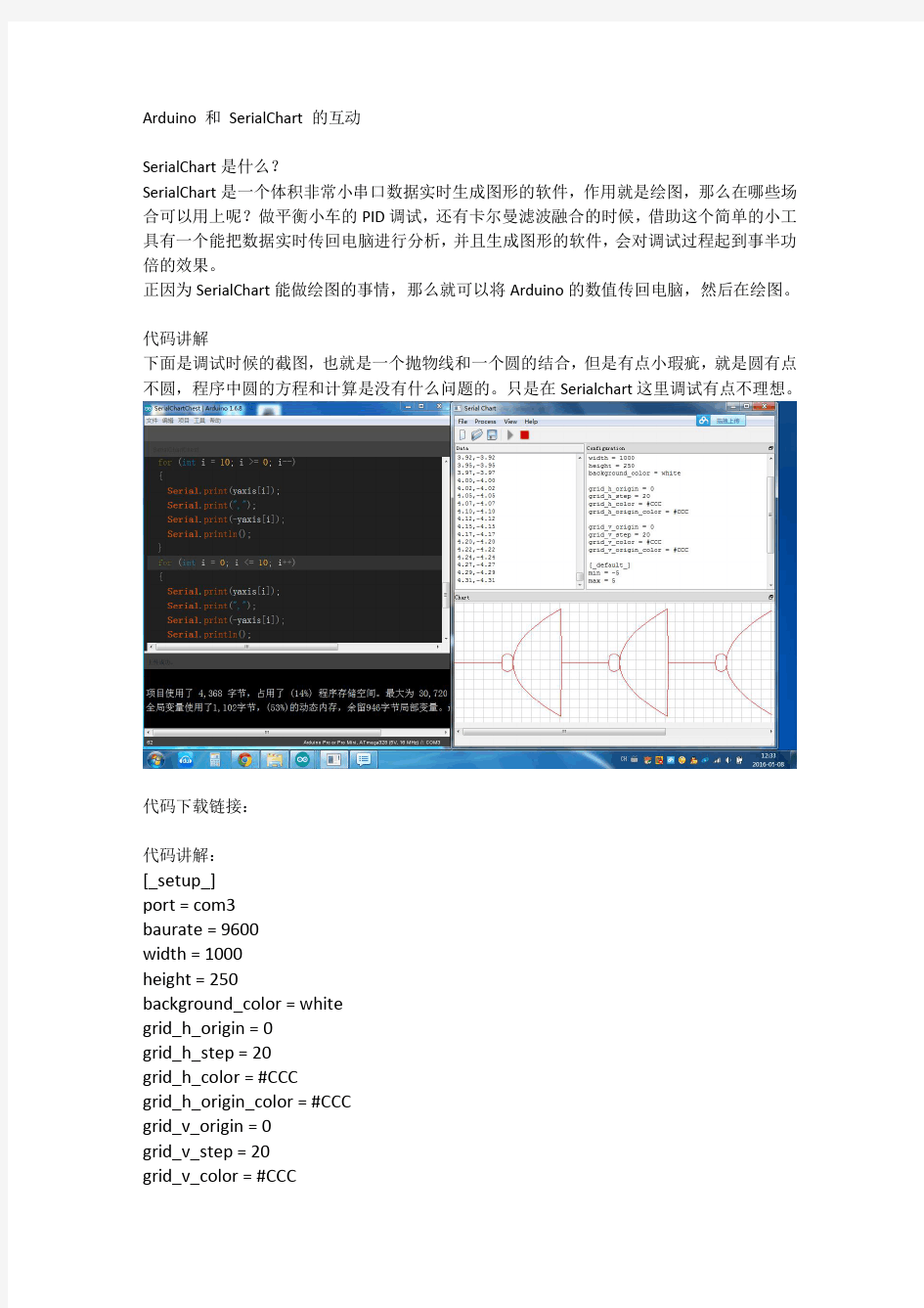 Arduino和串口数据实时图形软件SerialChart