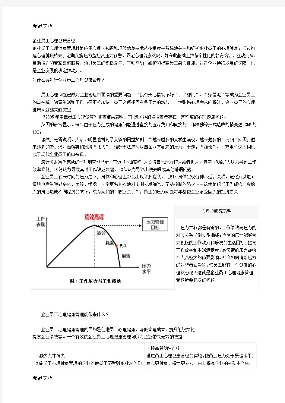 企业员工心理健康管理电子教案