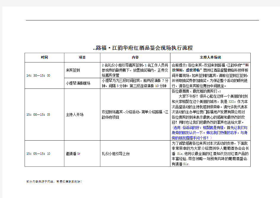 活动主持人串场词