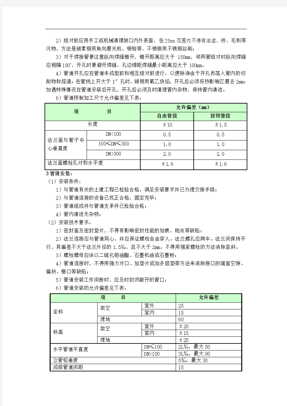 工艺管道施工技术方案